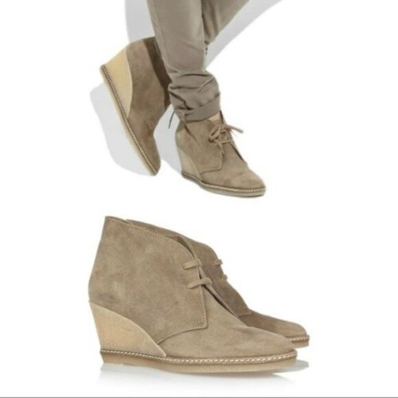 J. Crew Shoes - J. Crew Suede Lace Up Wedge Ankle Boots